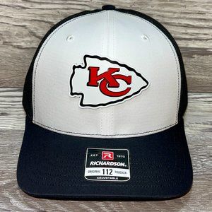 Kansas City Chiefs 3D Patch Snapback Trucker Hat- White/ Black